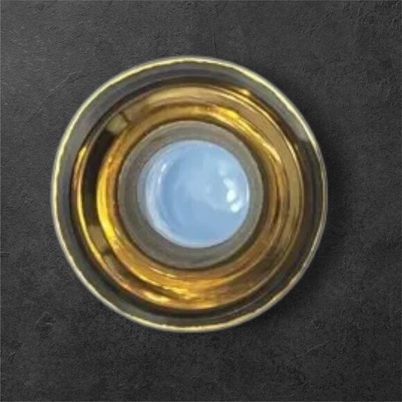 Vintage Bohemia Decanter Set with 6 Glasses Frosted Blue with Gold Gilt Trim - Picture 10 of 14